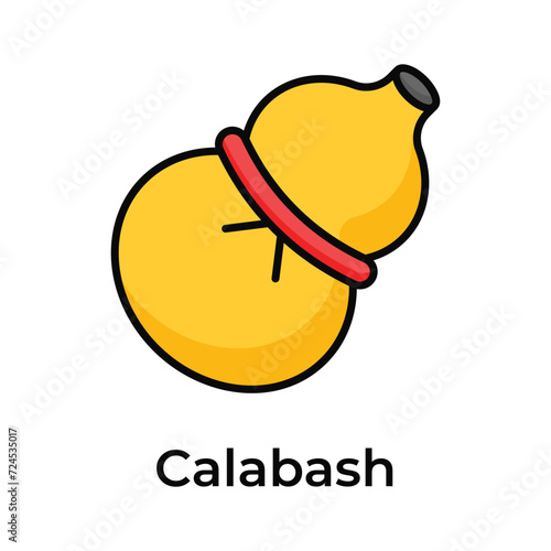 Perfectly designed icon of calabash ready to use in websites and mobile apps