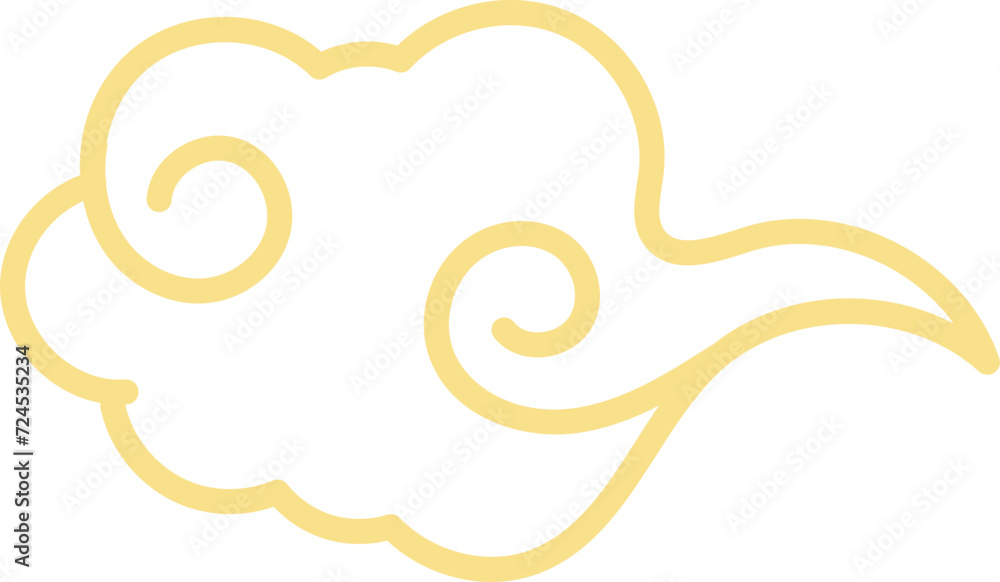 Golden chinese cloud element vector Golden chinese cloud element vector