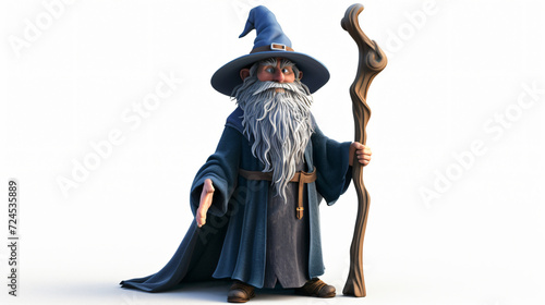 Experience the enchantment with this mesmerizing 3D rendering of a mysterious wizard. Immerse yourself in the intricate details and lifelike textures that bring this magical being to life. P