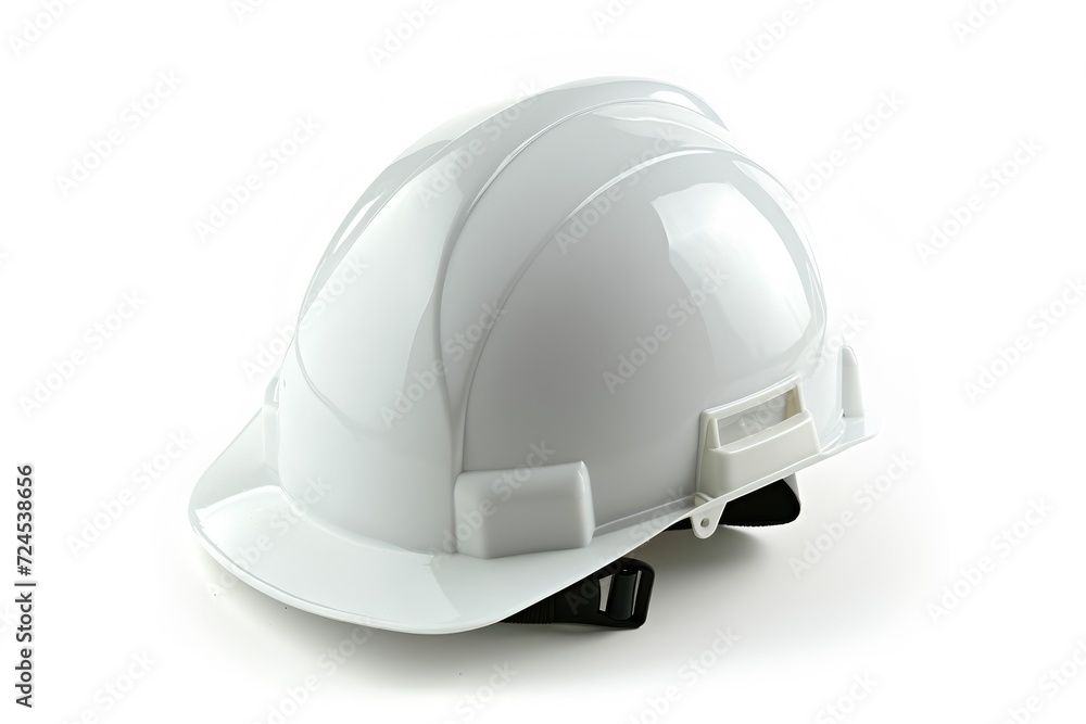 Fototapeta premium Yellow helmet isolated on white background