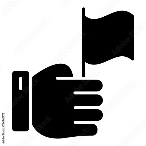 Holding Flag Icon Style