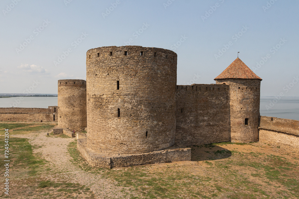A view of Bilhorod-Dnistrovskyi citadel or Akkerman fortress (also known as Kokot) is a historical and architectural monument of the 13th-14th centuries. Bilhorod-Dnistrovskyi. Ukraine