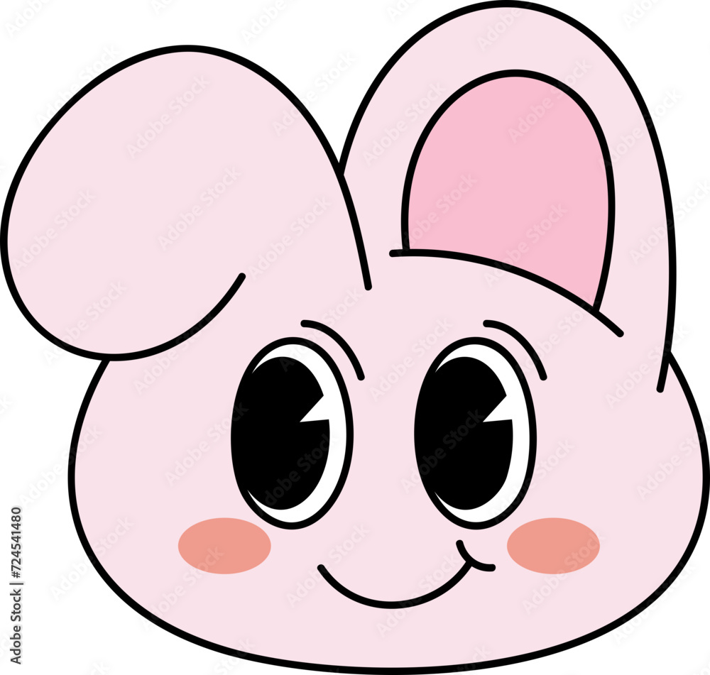 Cute rabbit character illustration vector Cute rabbit character illustration vector