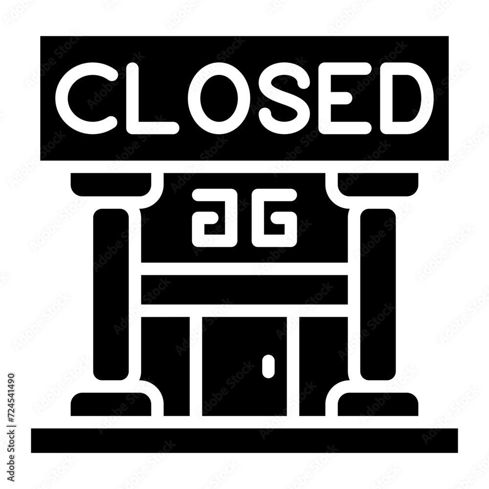 Closed Sign Icon Style Closed Sign Icon Style