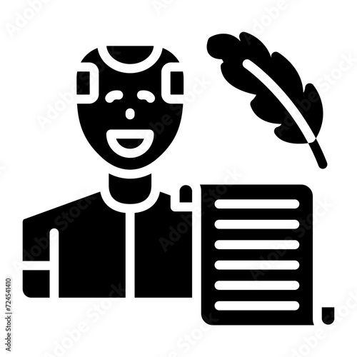 Historian Man Icon Style