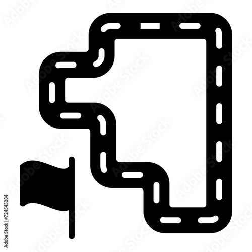 Race Track Icon Style