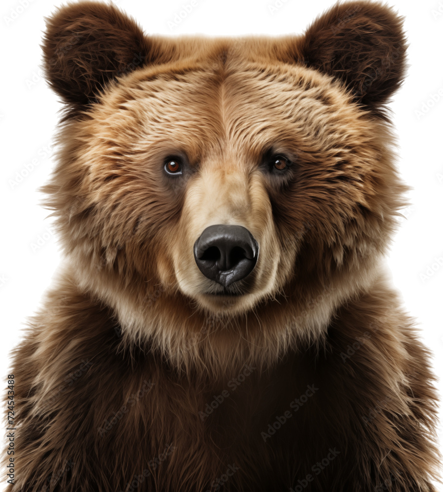 Obraz premium Russian bear isolated on transparent background
