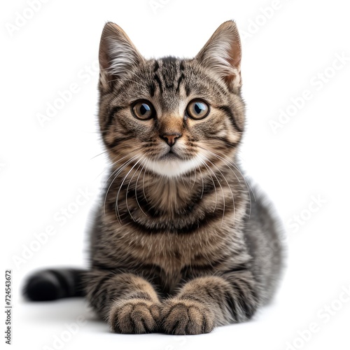 Cat On White Background, Illustrations Images