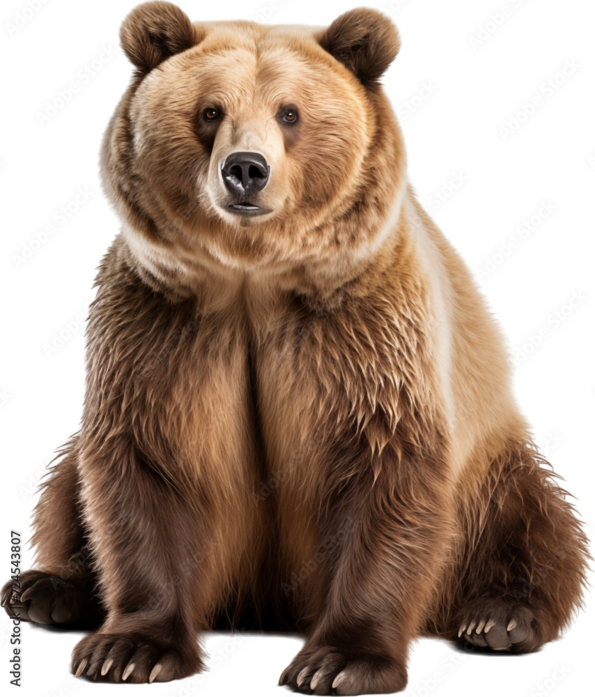 Obraz premium Russian bear isolated on transparent background