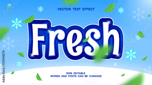 blue fresh editable text effect