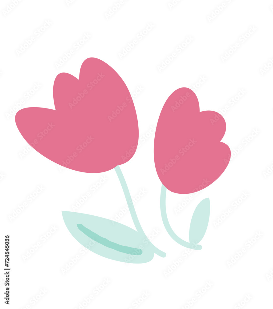 Cute flower element vector
