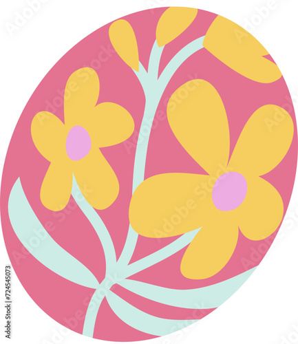 Cute easter egg element vector