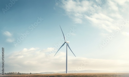 Wallpaper Mural Wind turbine in beautiful landscape, production of clean and renewable energy, renewable and green energy concept. Torontodigital.ca