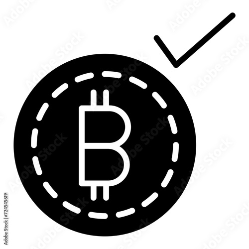 Cryptocurrency Accepted Icon Style