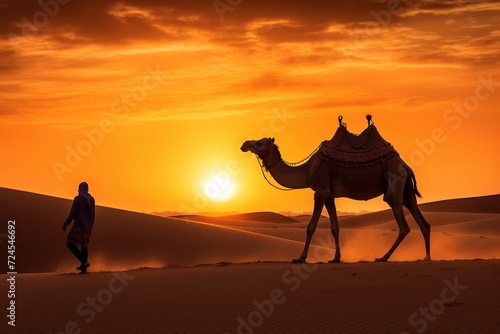 camel in the desert