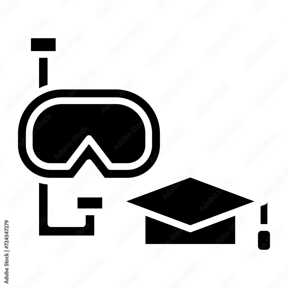 Diving Course Icon Style