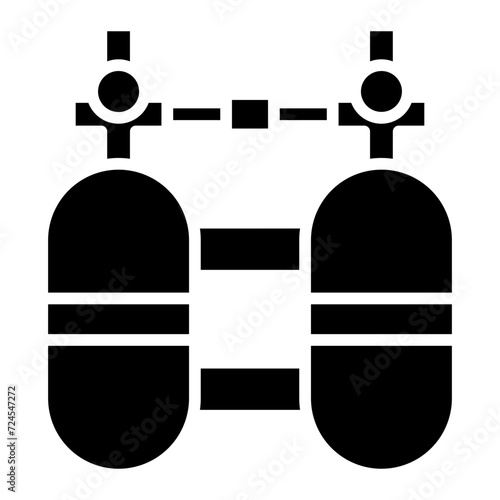 Diving Cylinder Icon Style