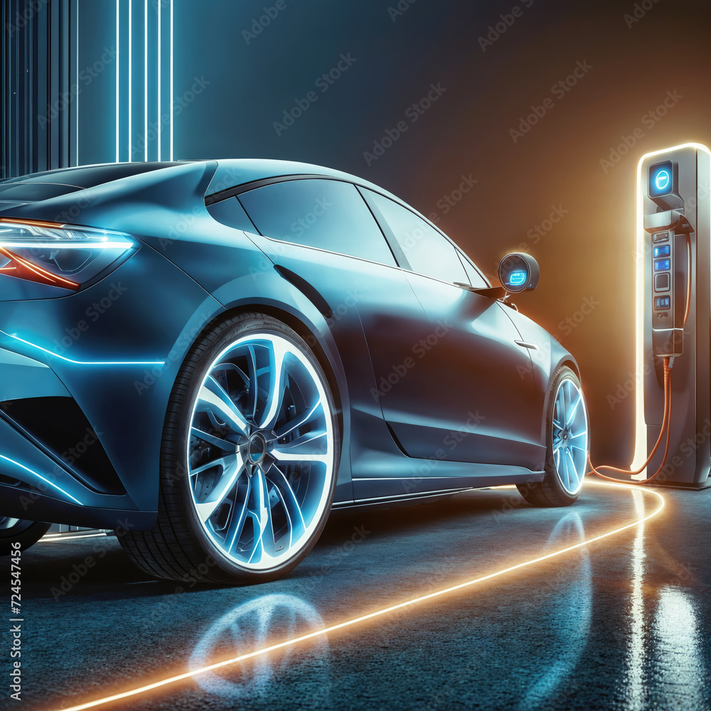 Modern electric car charging