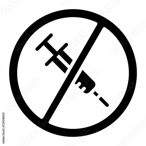 Anti Vaccination Icon Style