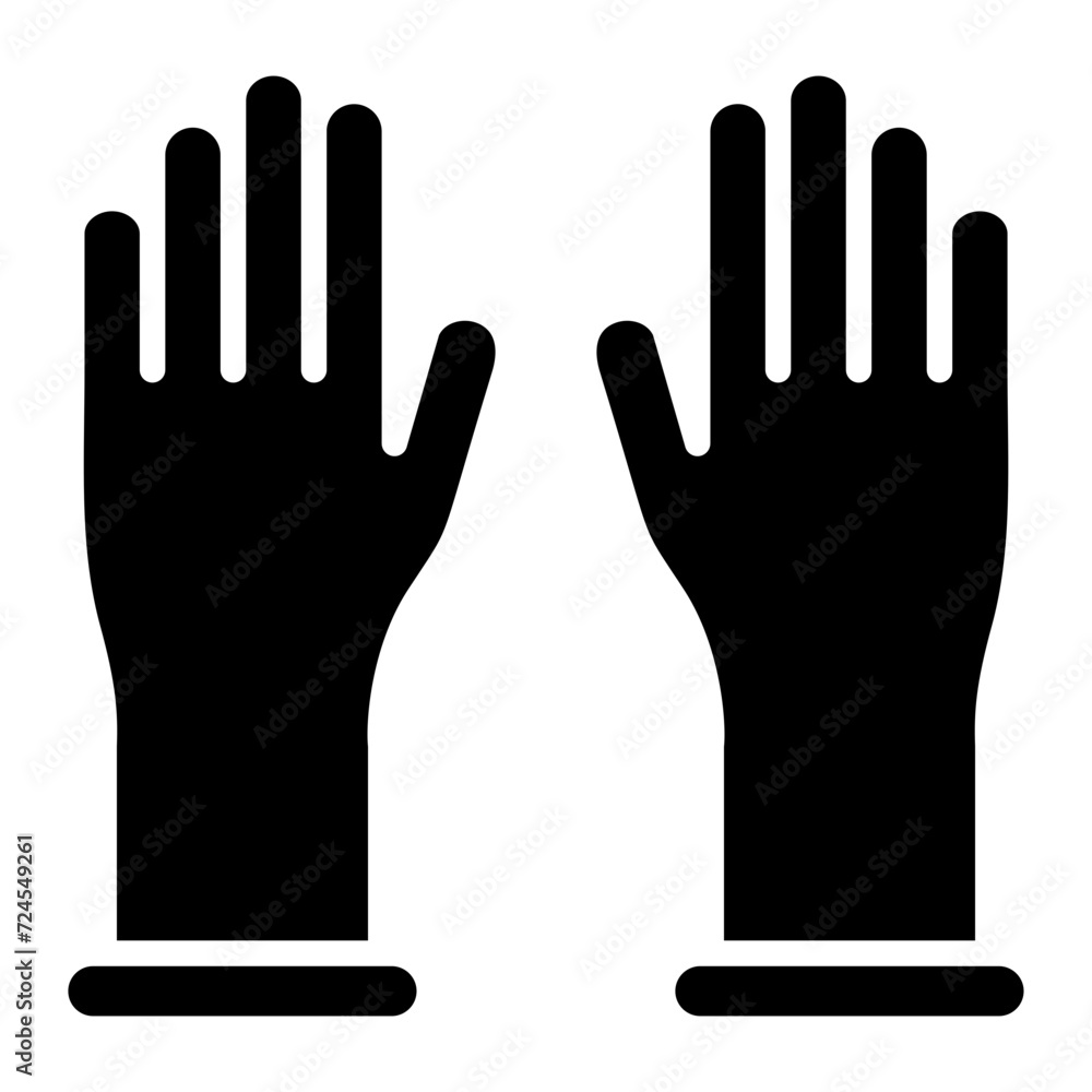 Fototapeta premium Latex Gloves Icon Style