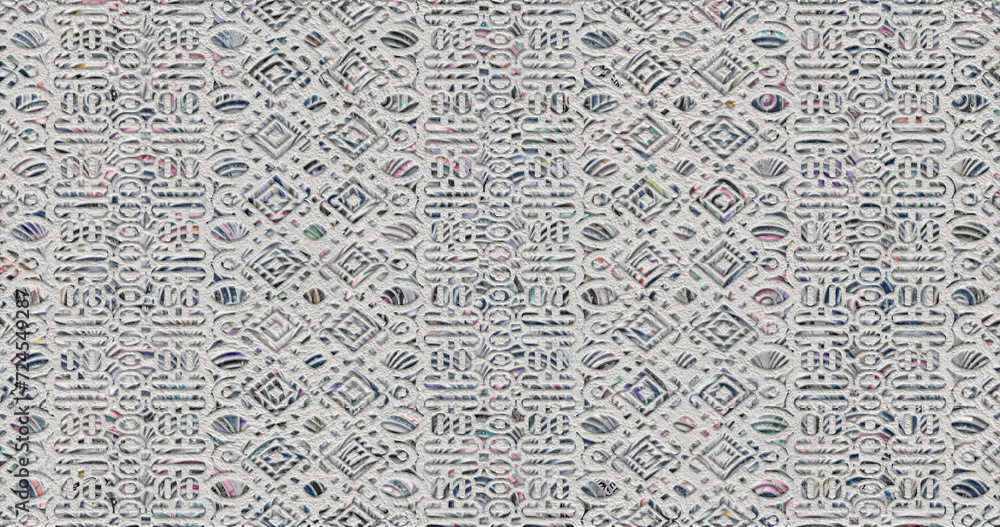 Obraz premium geometric 3d structure wallpaper pattern, digital decorative interior background texture, ceramic tile, carpet, cover, card.