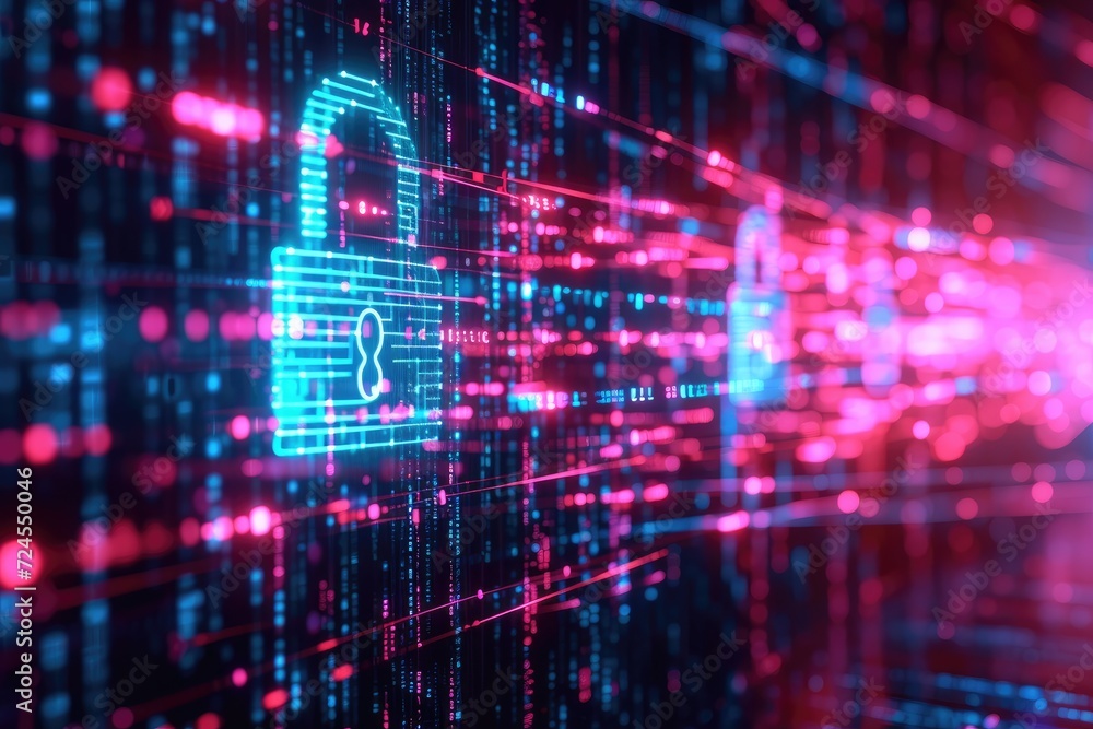 Data protection and cyber security with cyber background Data protection and cyber security with cyber background