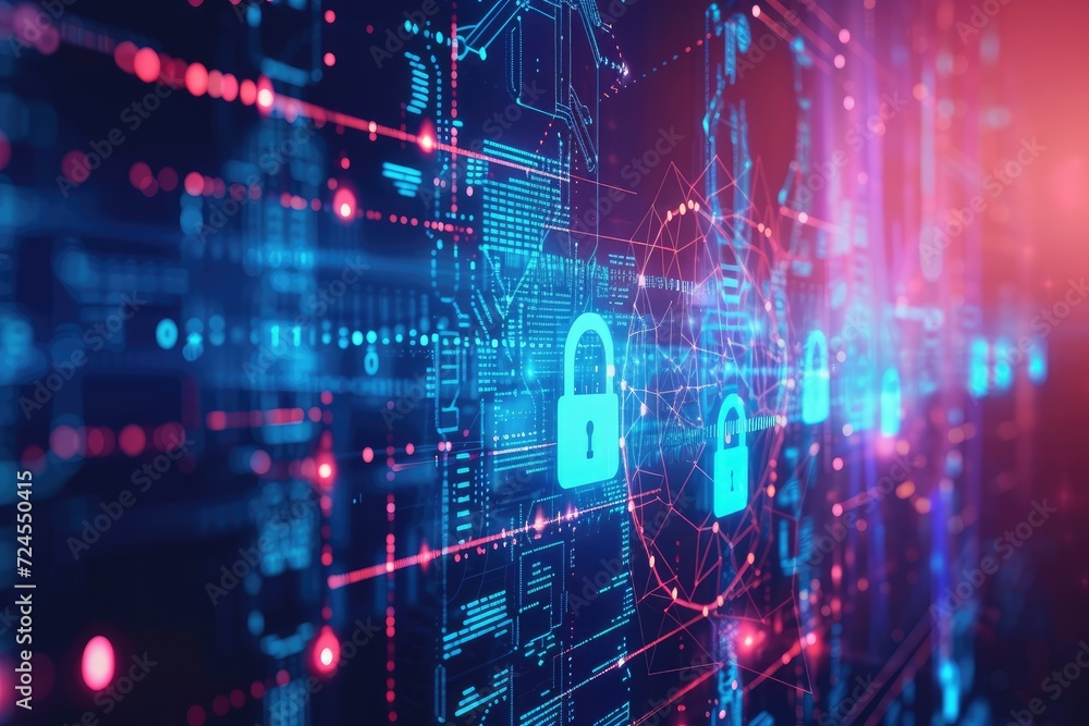 Data protection and cyber security with cyber background Data protection and cyber security with cyber background