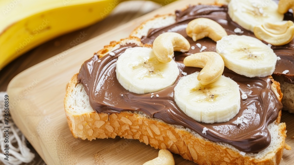Chocolate Spread on Bread with Banana Chocolate Spread on Bread with Banana
