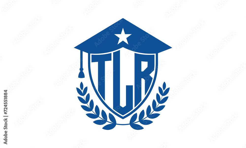 TLR three letter iconic academic logo design vector template. monogram, abstract, school, college, university, graduation cap symbol logo, shield, model, institute, educational, coaching canter, tech TLR three letter iconic academic logo design vector template. monogram, abstract, school, college, university, graduation cap symbol logo, shield, model, institute, educational, coaching canter, tech