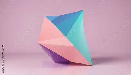 Abstract 3D Render  abstract shape form  geometric colorful toy