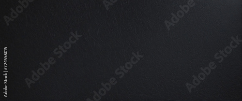 Dark gray black grainy gradient background noise texture effect wide banner copy space, black leather background