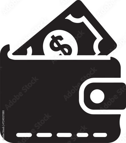 Wallet with Cash Icon