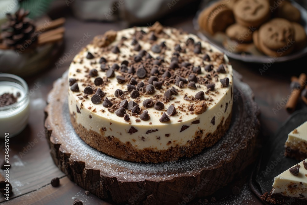 Sweet Symphony: Delighting in Chocolate Chip Cookie Dough Cheesecake Sweet Symphony: Delighting in Chocolate Chip Cookie Dough Cheesecake