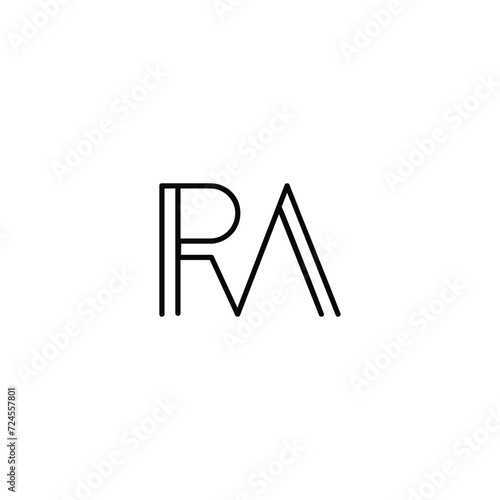RA R A Letter Logo Design. Creative Icon Modern Letters Vector Logo. symbol icon monogram