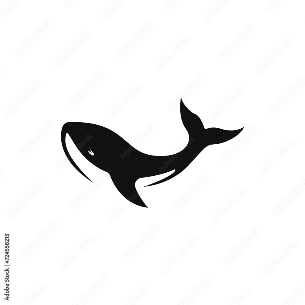 Humpback whale silhouette. Sea mammal animal sign and symbol., white background. Humpback whale silhouette. Sea mammal animal sign and symbol., white background.