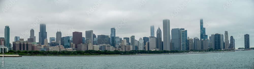 Obraz premium city of chicago skyline and street scenes