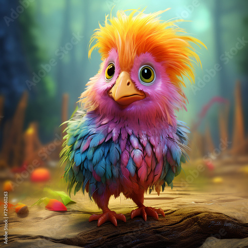 An adorable little, colorful chick © Lenka