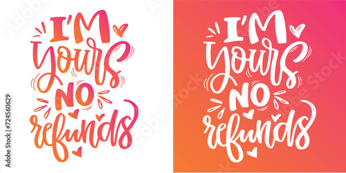 Hand drawn Valentines Day lettering Celebration poster, card, postcard, invitation, banner. Romantic quote vector lettering typography. Holiday calligraphy with hearts. 100% vector file