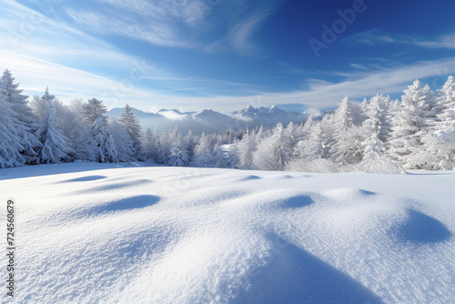 Winter nature with the landscape. 