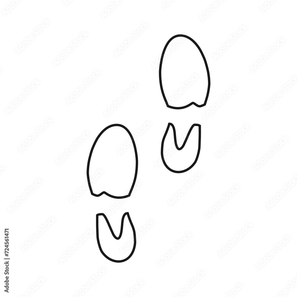 Shoe prints icon vector. Footprints illustration sign. Shoes symbol or logo. Shoe prints icon vector. Footprints illustration sign. Shoes symbol or logo.