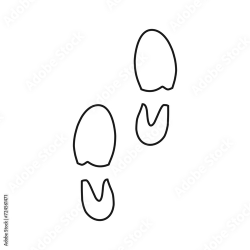 Shoe prints icon vector. Footprints illustration sign. Shoes symbol or logo.