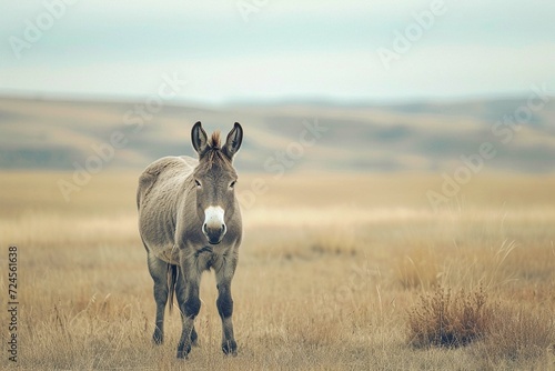 donkey in the field