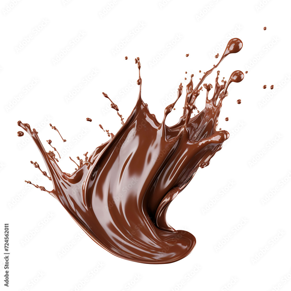 chocolate splash isolated on a transparent background chocolate splash isolated on a transparent background