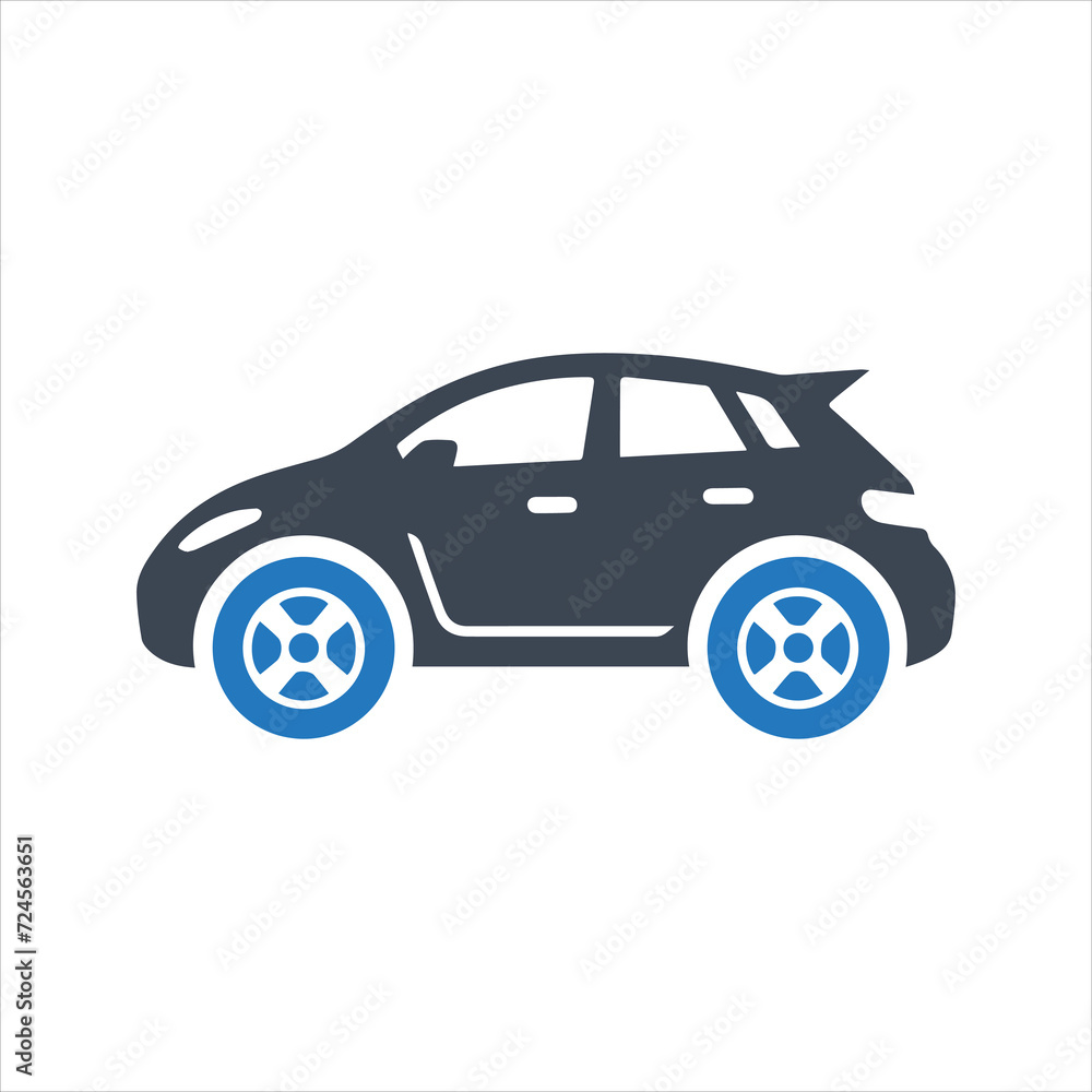 Carpool icon. Car sharing. Road trip. Car logo