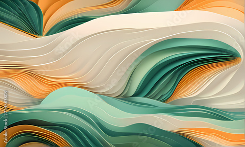 Abstract Background with curvy Surface Cozy Wallpaper