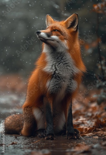 a_fox_with_a_beautiful_head_and_a_tan_body © MaiDanh studio