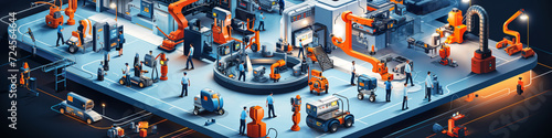 Isometric Illustration of Industry 4.0: The Future of Automation and Innovation