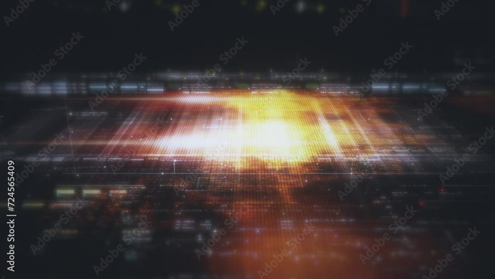 Backround Simulator Vidéo Stock Data matrix background simulation with cutting-edge digital ...