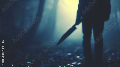 blur silhouette of knife