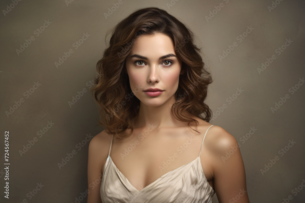 Studio portrait photo of a young beautiful elegant Brazilian female businesswoman lady wearing smart casual business attire suit posing with a series moments of emotion and gesture Studio portrait photo of a young beautiful elegant Brazilian female businesswoman lady wearing smart casual business attire suit posing with a series moments of emotion and gesture